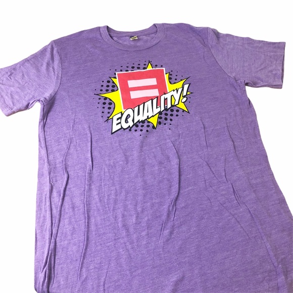 ☀️ EQUALITY = Human Rights Purple T Shirt - Picture 3 of 6